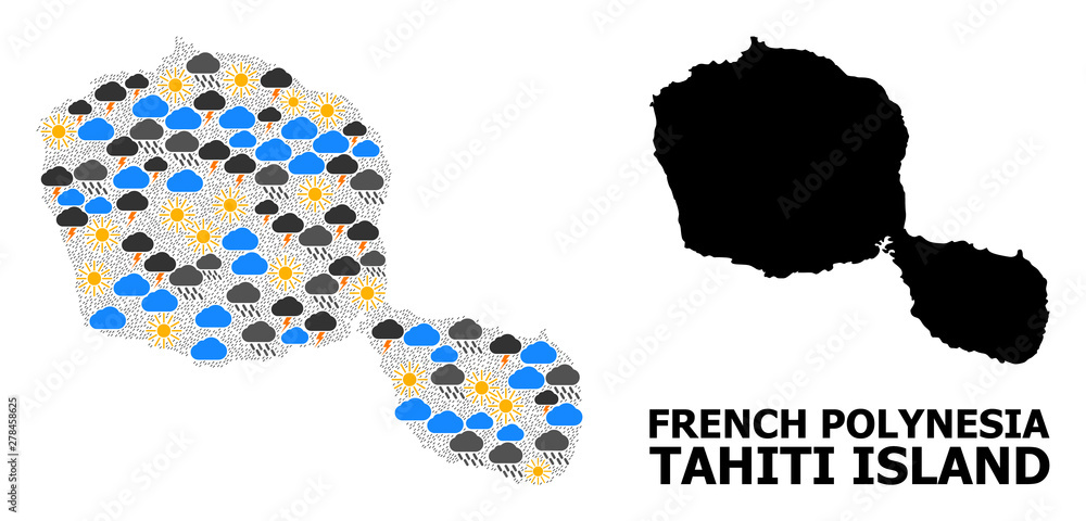 Weather Pattern Map of Tahiti Island