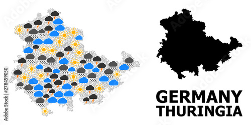 Climate Collage Map of Thuringia State