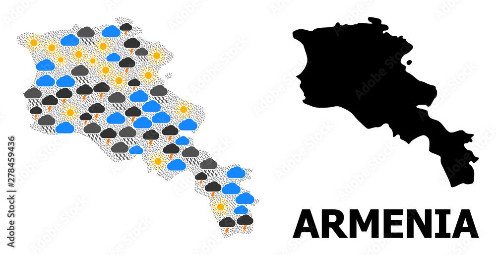 Climate Collage Map of Armenia
