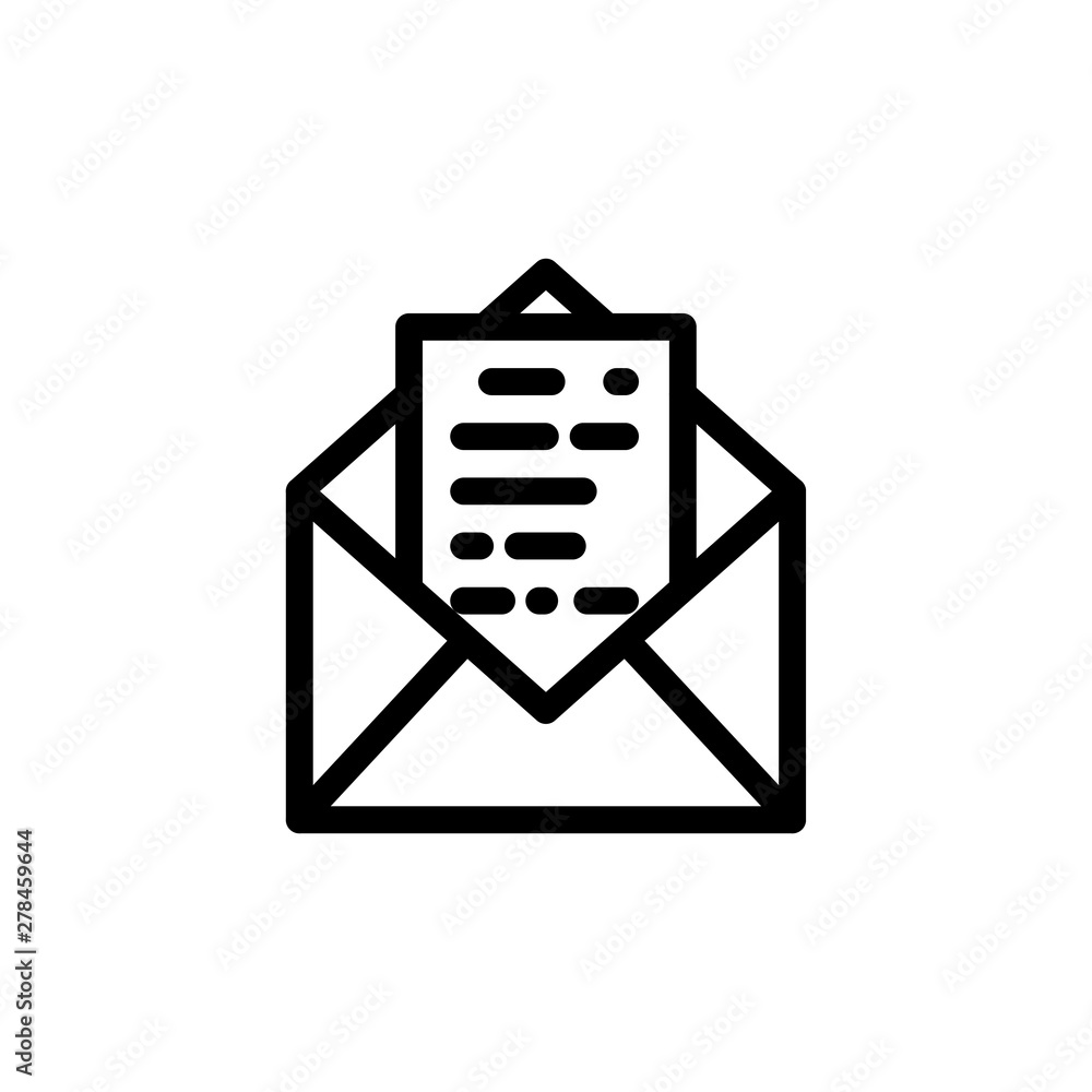 flat line mail icon symbol sign, logo template, vector, eps 10 flat line mail icon symbol sign, logo template, vector, eps 10