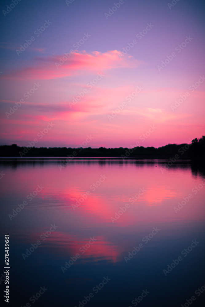 Sunset over Reservoir