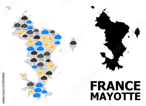 Climate Mosaic Map of Mayotte Islands