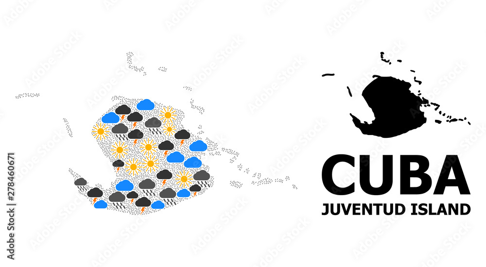 Weather Pattern Map of Juventud Island Weather Pattern Map of Juventud Island