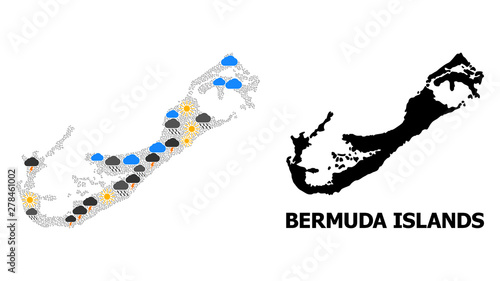 Climate Mosaic Map of Bermuda Islands