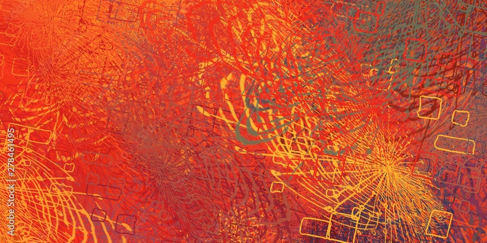Fototapeta premium Crazy sketch random pattern. Creative chaos and variety. Modern art drawing painting. 2d illustration. Digital texture wallpaper. Artistic sketch draw backdrop material.