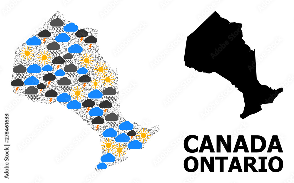 Climate Pattern Map of Ontario Province