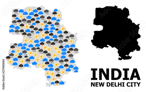 Weather Pattern Map of New Delhi City