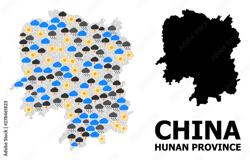 Climate Mosaic Map of Hunan Province
