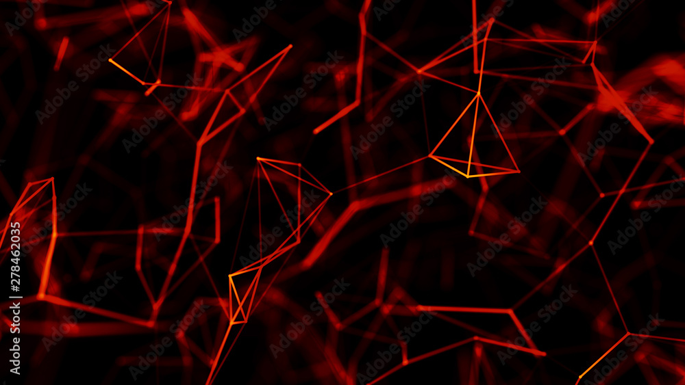 Digital plexus of glowing lines and dots. Network of shiny lines. Abstract background. 3D rendering. Digital plexus of glowing lines and dots. Network of shiny lines. Abstract background. 3D rendering.