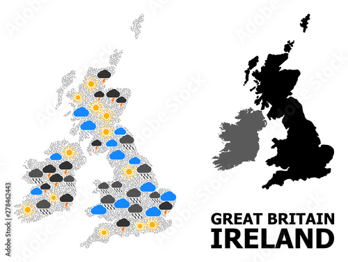 Weather Pattern Map of Great Britain and Ireland