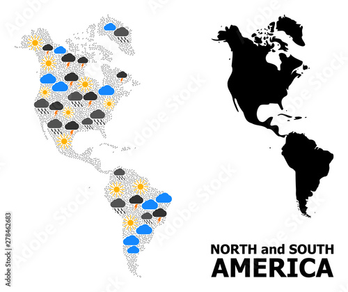 Climate Mosaic Map of South and North America