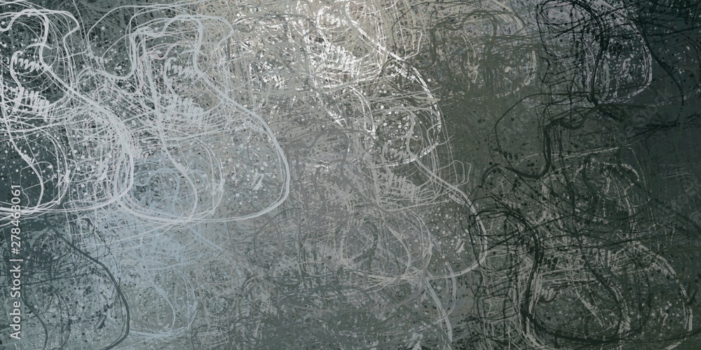 Fototapeta premium Crazy sketch random pattern. Chaos and variety. Modern art drawing painting. 2d illustration. Digital texture wallpaper. Artistic sketch draw backdrop material. 