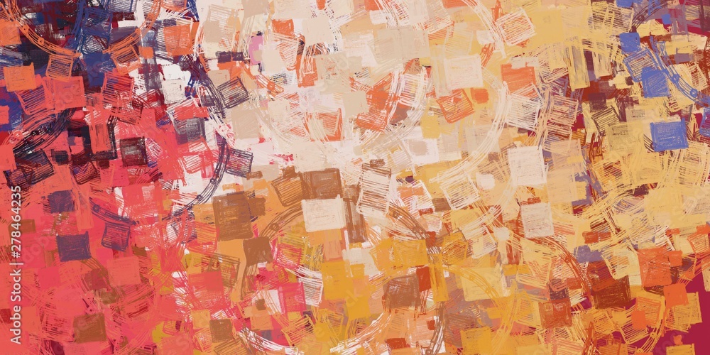 Fototapeta premium Crazy sketch random pattern. Chaos and variety. Modern art drawing painting. 2d illustration. Digital texture wallpaper. Artistic sketch draw backdrop material. 