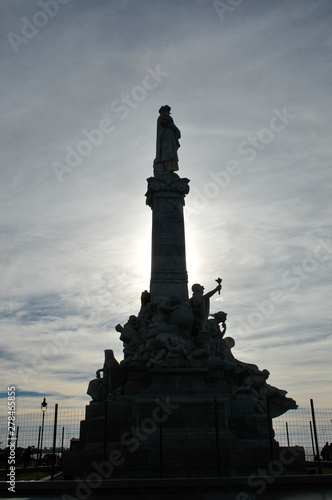 Columbus monument backlight