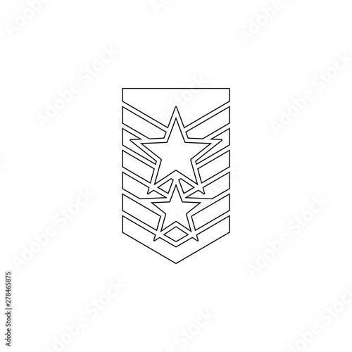 military epaulettes icon. Element of army for mobile concept and web apps icon. Outline, thin line icon for website design and development, app development