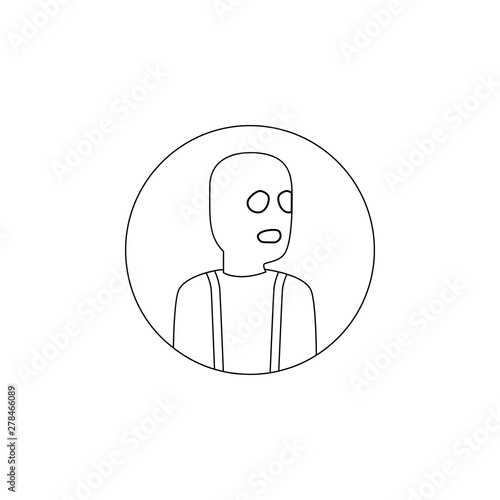 avatar of bandit icon. Element of avatar for mobile concept and web apps icon. Outline, thin line icon for website design and development, app development