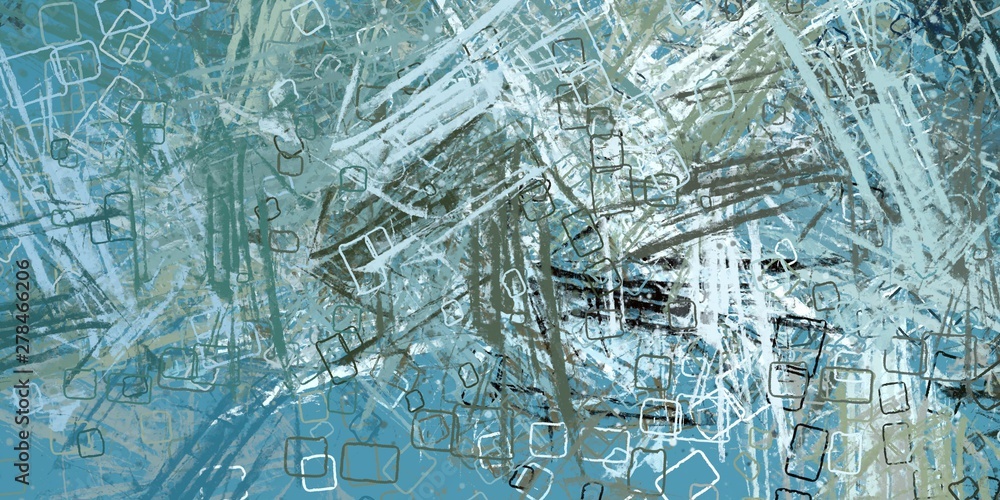 Fototapeta premium Crazy sketch random pattern. Chaos and variety. Modern art drawing painting. 2d illustration. Digital texture wallpaper. Artistic sketch draw backdrop material.