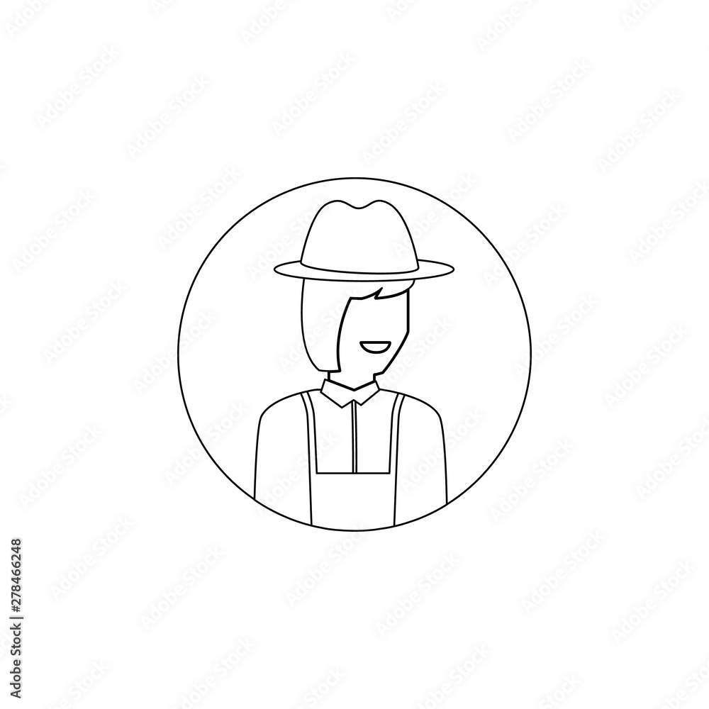 avatar of woman farmer icon. Element of avatar for mobile concept and web apps icon. Outline, thin line icon for website design and development, app development