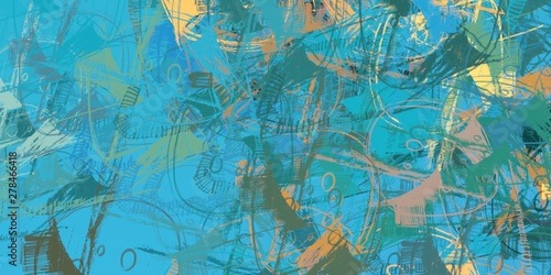 Crazy sketch random pattern. Chaos and variety. Modern art drawing painting. 2d illustration. Digital texture wallpaper. Artistic sketch draw backdrop material.