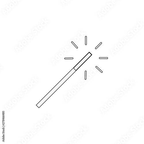Colored magic wand icon. Element of web for mobile concept and web apps icon. Outline, thin line icon for website design and development, app development