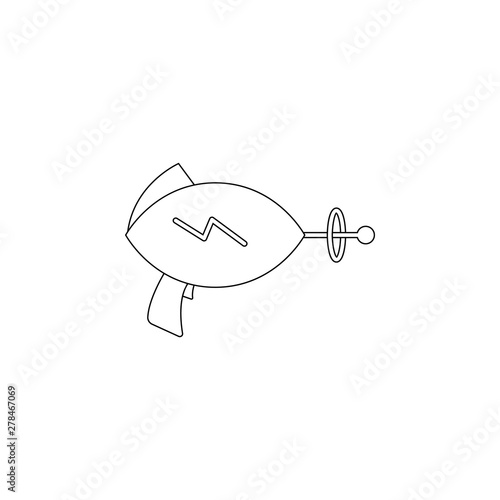 blaster icon. Element of space for mobile concept and web apps icon. Outline, thin line icon for website design and development, app development