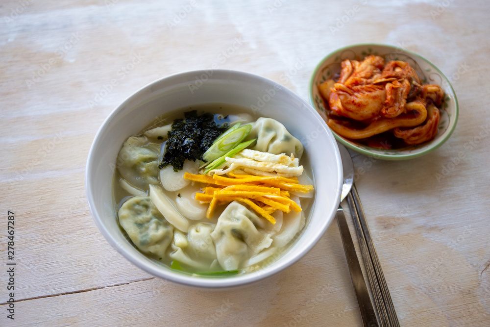 Korean Food Rice Cake and Dumpling Soup Korean Food Rice Cake and Dumpling Soup