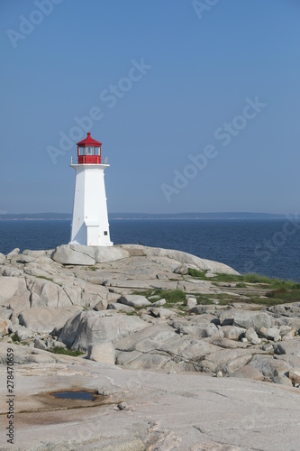 lighthouse on coast of sea