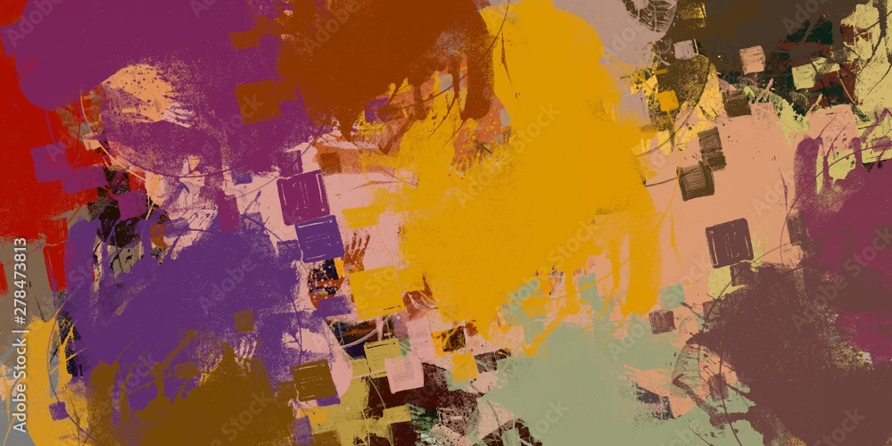 Naklejka premium Crazy sketch random pattern. Chaos and variety. Modern art drawing painting. 2d illustration. Digital texture wallpaper. Artistic sketch draw backdrop material. 
