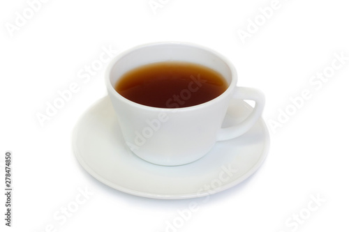 tea cup white isolated on white background
