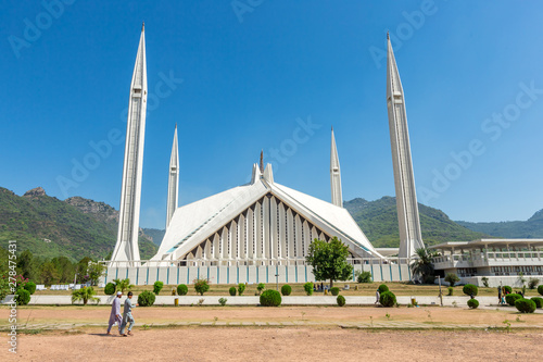 Shah Faisal Mosque is one of the largest Mosques in the World. Islamabad, Pakistan. photo