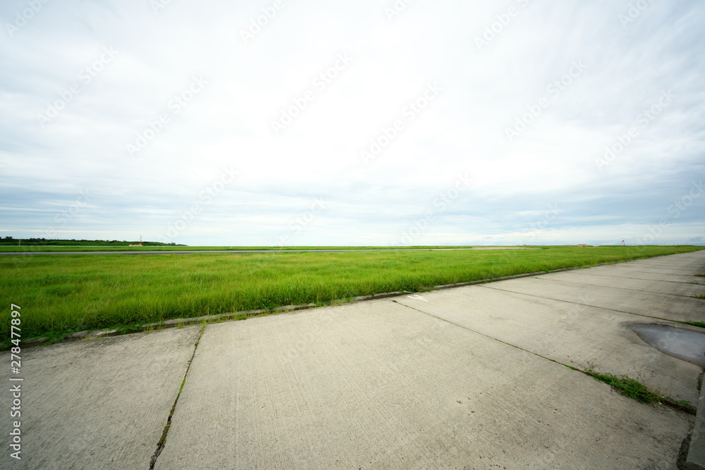 Shimoji island,Japan-June 25, 2019: Miyako Shimojishima Airport Runway Shimoji island,Japan-June 25, 2019: Miyako Shimojishima Airport Runway