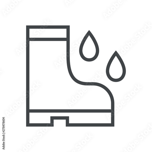 Line icon rubber boots
