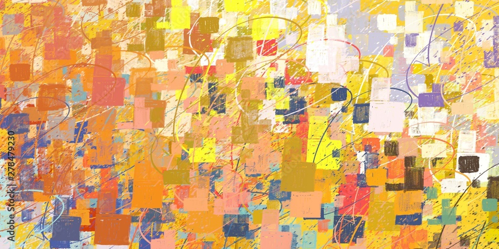 Fototapeta premium Losowy wzór streszczenie szkicu. Chaos i różnorodność. Malarstwo rysunkowe sztuki współczesnej. Ilustracja 2d. Cyfrowa tapeta tekstura. Artystyczny szkic rysuje materiał tła