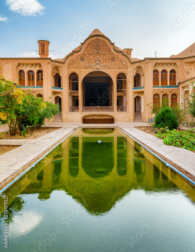 Scenic view of traditional Iranian courtyard, Kashan © efired