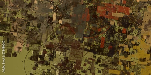 Abstract sketch random pattern. Chaos and variety. Modern art drawing painting. 2d illustration. Digital texture wallpaper. Artistic sketch draw backdrop material. 
