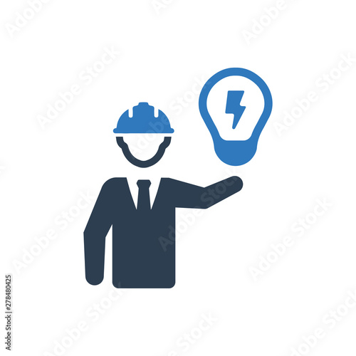 Architect designing idea icon