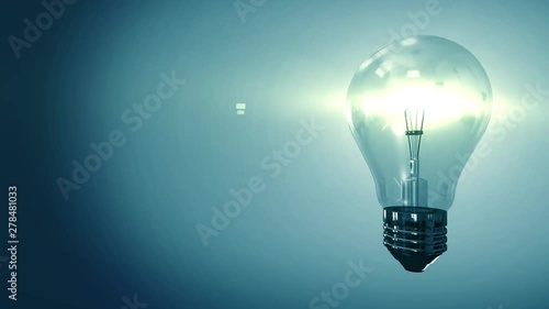 4K Light bulb Creative innovation and solution concept Idea on background