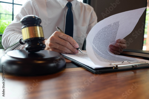 Obraz na płótnie Consultation of lawyers in doing business or judging cases according to justice