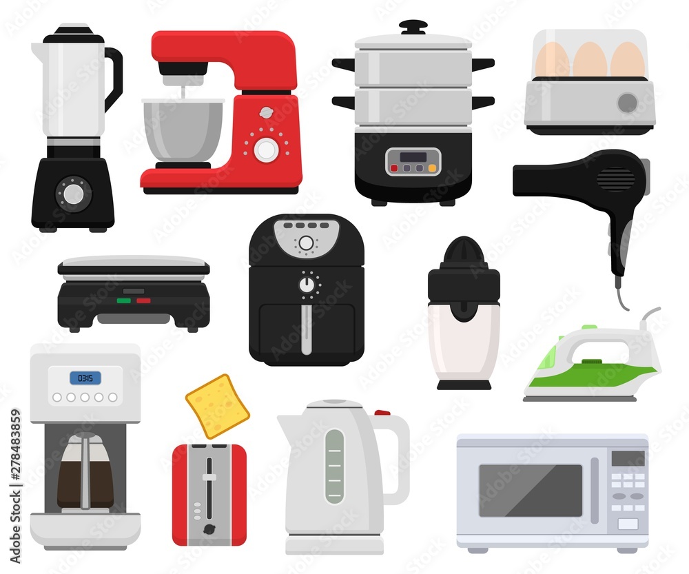 Household appliances vector kitchen homeappliance for house set cooker or washing machine in electric shop and microwave in appliancestore isometric illustration isolated on background Household appliances vector kitchen homeappliance for house set cooker or washing machine in electric shop and microwave in appliancestore isometric illustration isolated on background