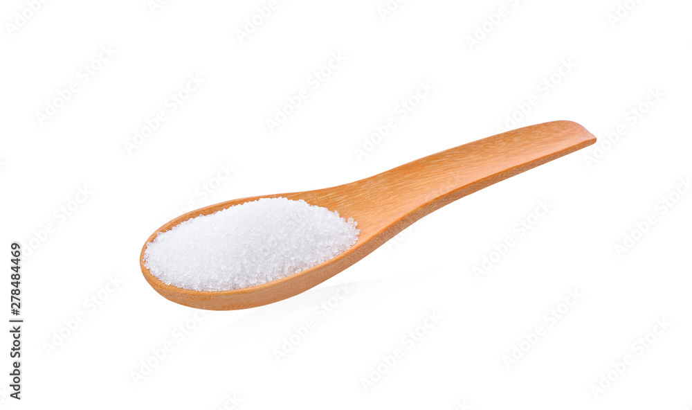 spoon of sugar on white background spoon of sugar on white background