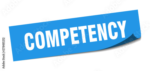 competency sticker. competency square isolated sign. competency