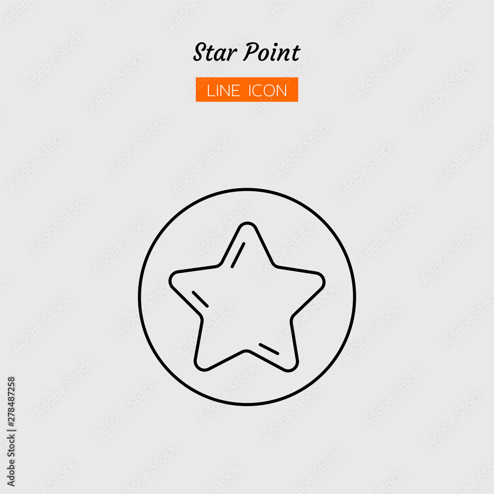 line icon symbol, application online shopping store marketplace star, point, Isolated flat outline vector design line icon symbol, application online shopping store marketplace star, point, Isolated flat outline vector design