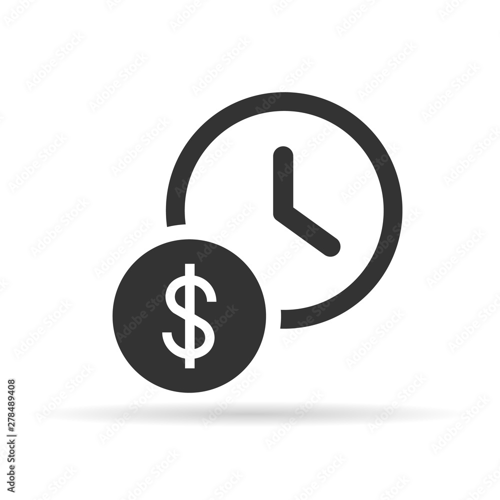 Time is money flat icon. vector illustration Time is money flat icon. vector illustration