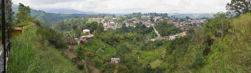 View of Salento from Mirador Alto De La Cruz