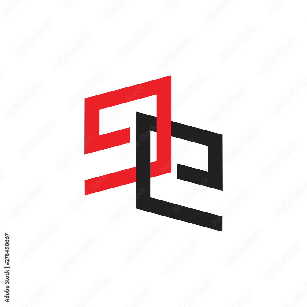 letter e linked geometric line logo vector letter e linked geometric line logo vector