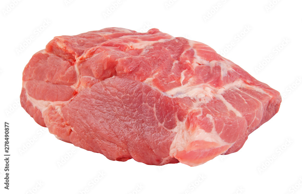 Raw meat isolated on the white background