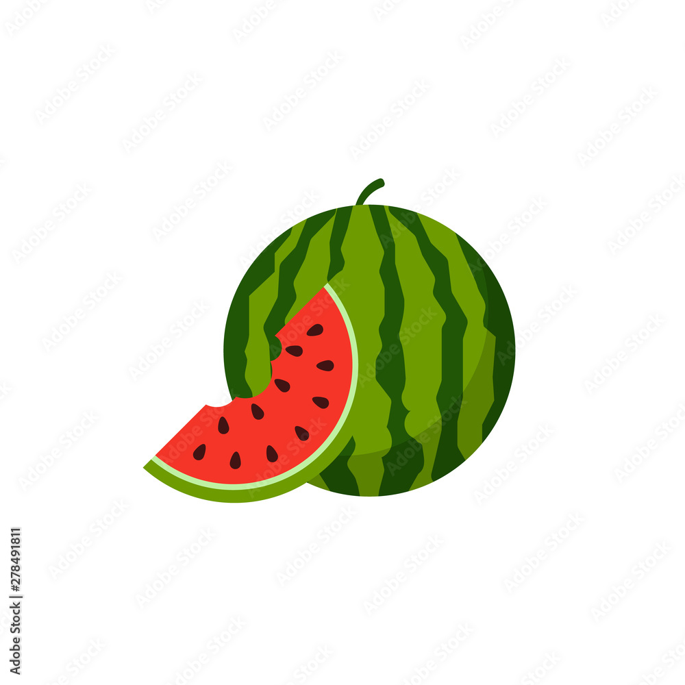 watermelon icon isolated on white background. Vector illustration. watermelon icon isolated on white background. Vector illustration.