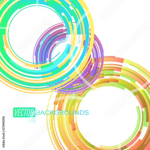 Circular colors lines on a white scene vector graphics wallpaper backgrounds