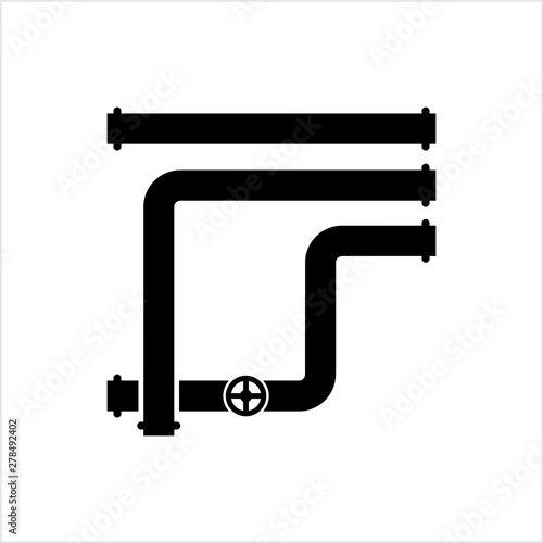 Pipe Icon, Pipe Fitting Icon, Water, Gas, Oil Pipeline, Plumbing Work