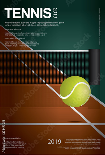 Tennis Championship Poster Vector illustration